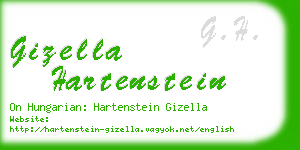 gizella hartenstein business card
